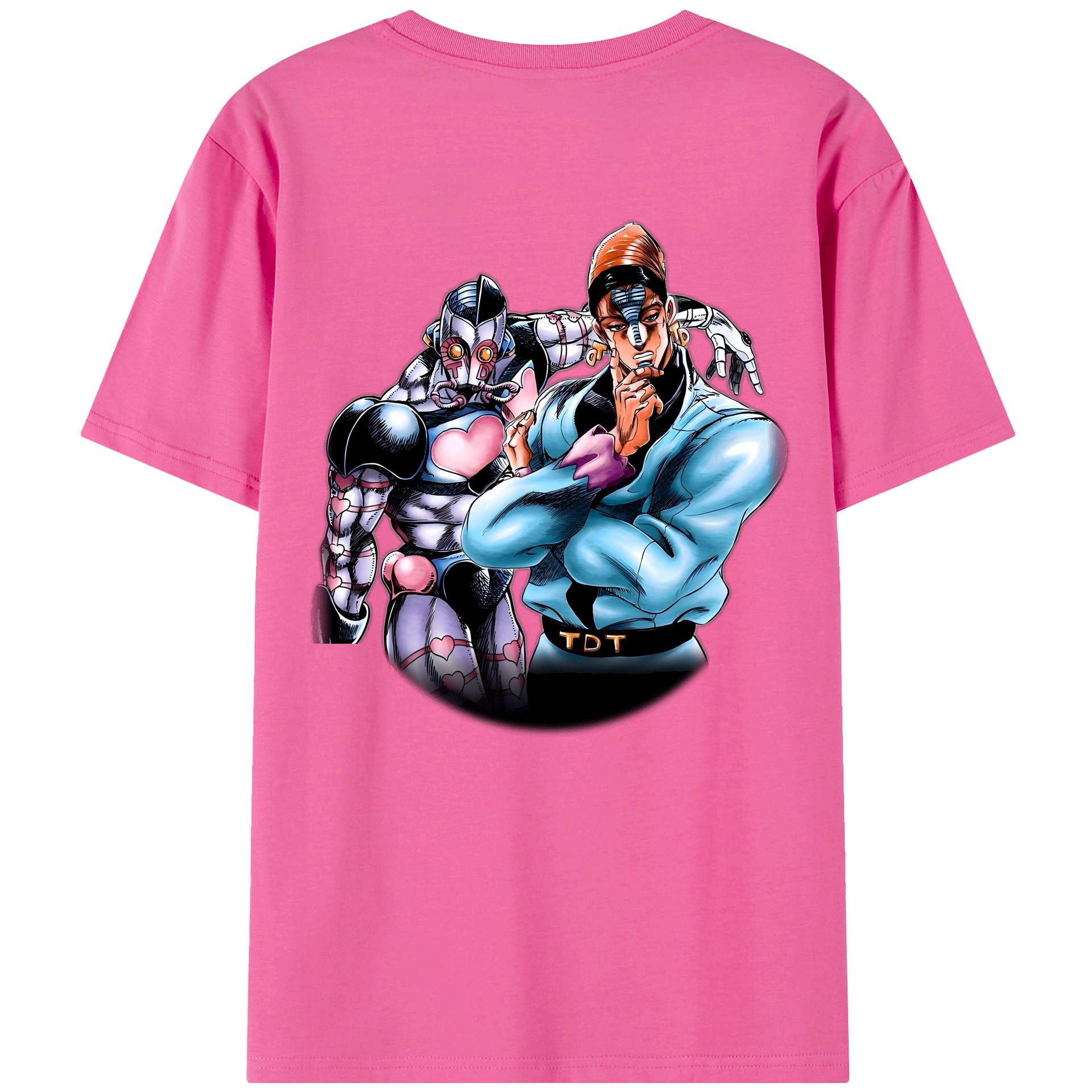 （画像用） ジョジョの奇妙な冒険 ひがしかた じょうすけ JoJo's Bizarre Adventure Higashikata Josuke レディース半袖Tシャツ(バックプリント)